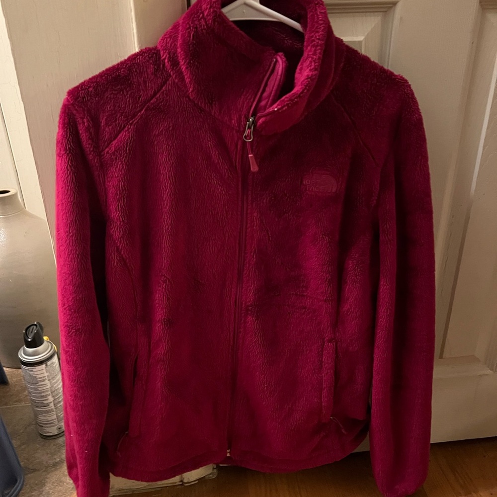 North Face quarter zip fleece fuchsia